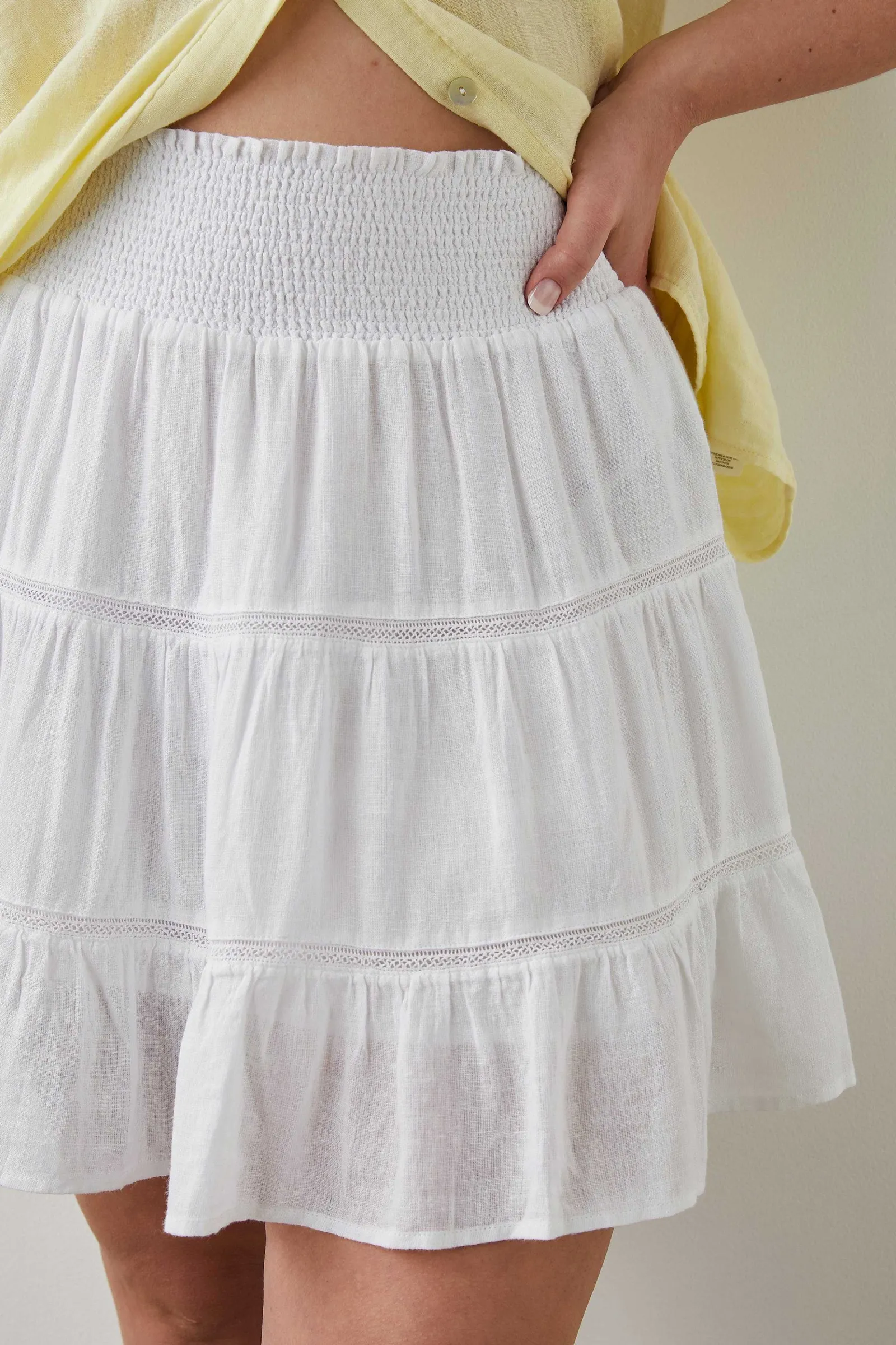 Vrouwen Rails Addison Rok - Wit Kant Detail