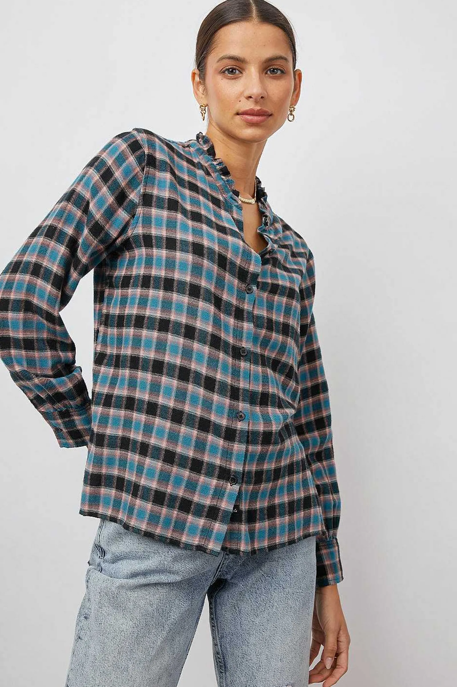 Vrouwen Rails Andie Top - Rose Blauwkool