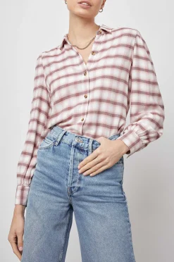 Vrouwen Rails Angelica Overhemd - Mauve Rose Ijzer