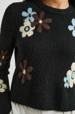Vrouwen Rails Anijs Trui - Onyx Blauwe Madeliefjes