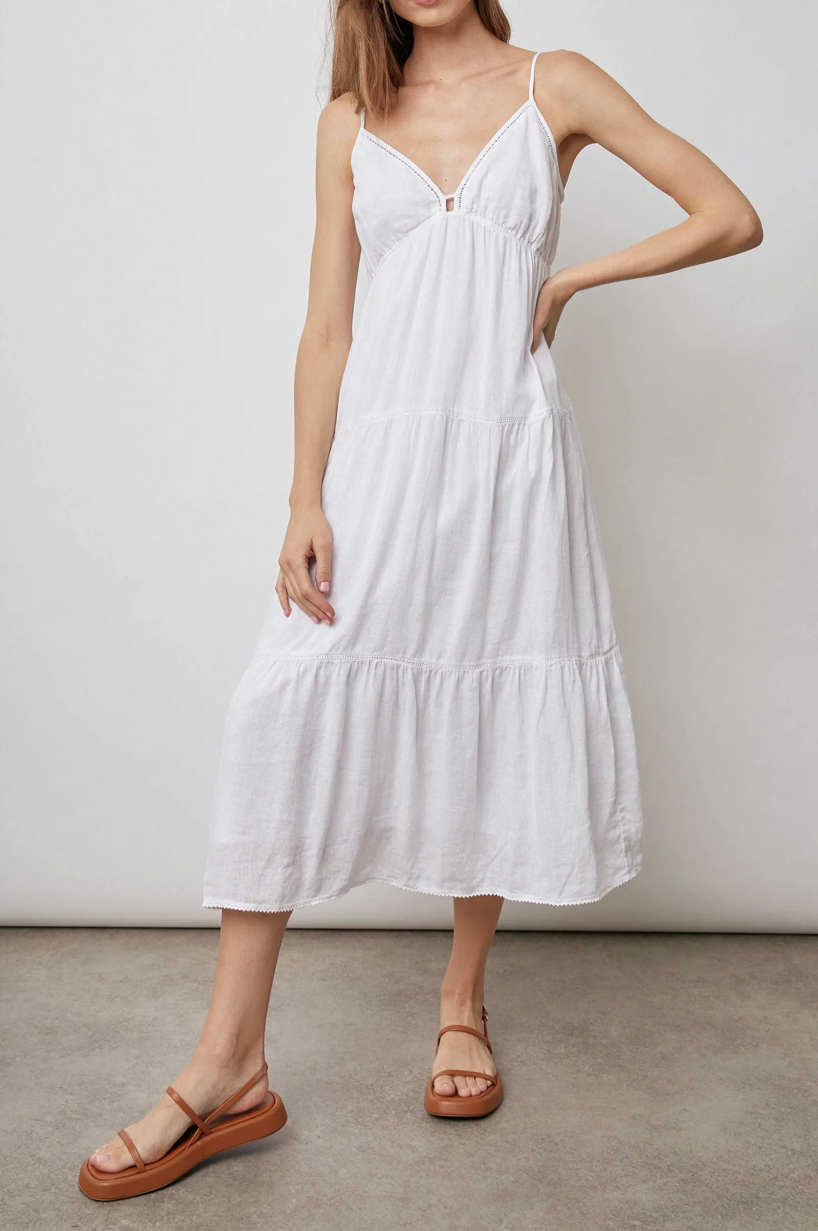 Vrouwen Rails Avril Jurk - Wit Kant Detail