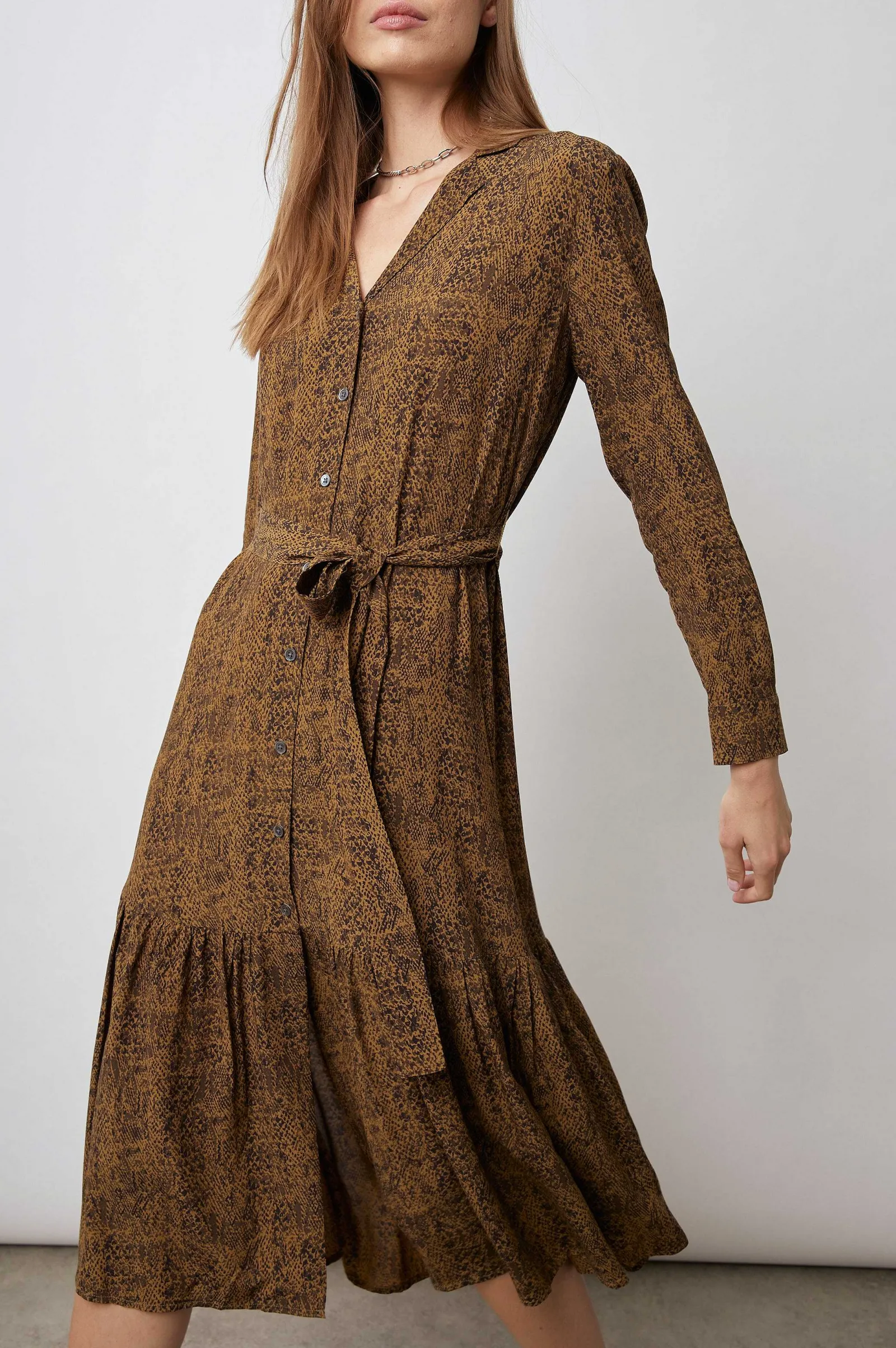 Vrouwen Rails Beatrice Jurk - Sepia Python