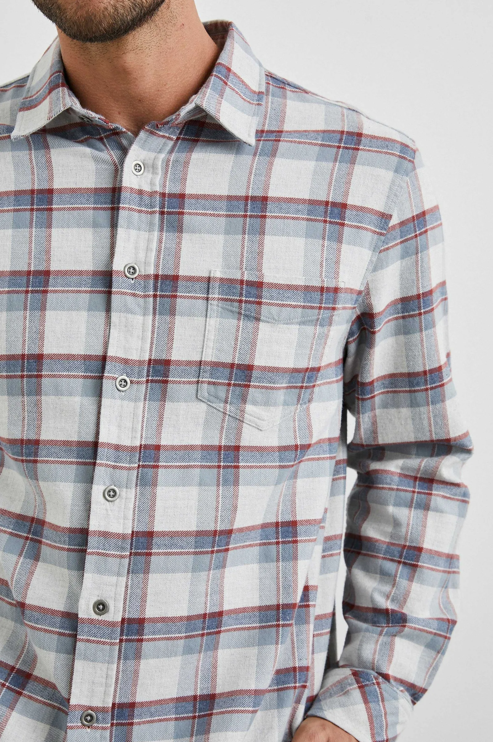 Heren Rails Bos Shirt - Moab Sky Melange