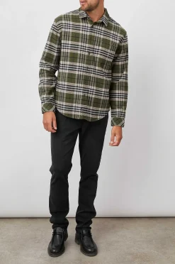 Heren Rails Bos Shirt - Tamarind Olive Glen