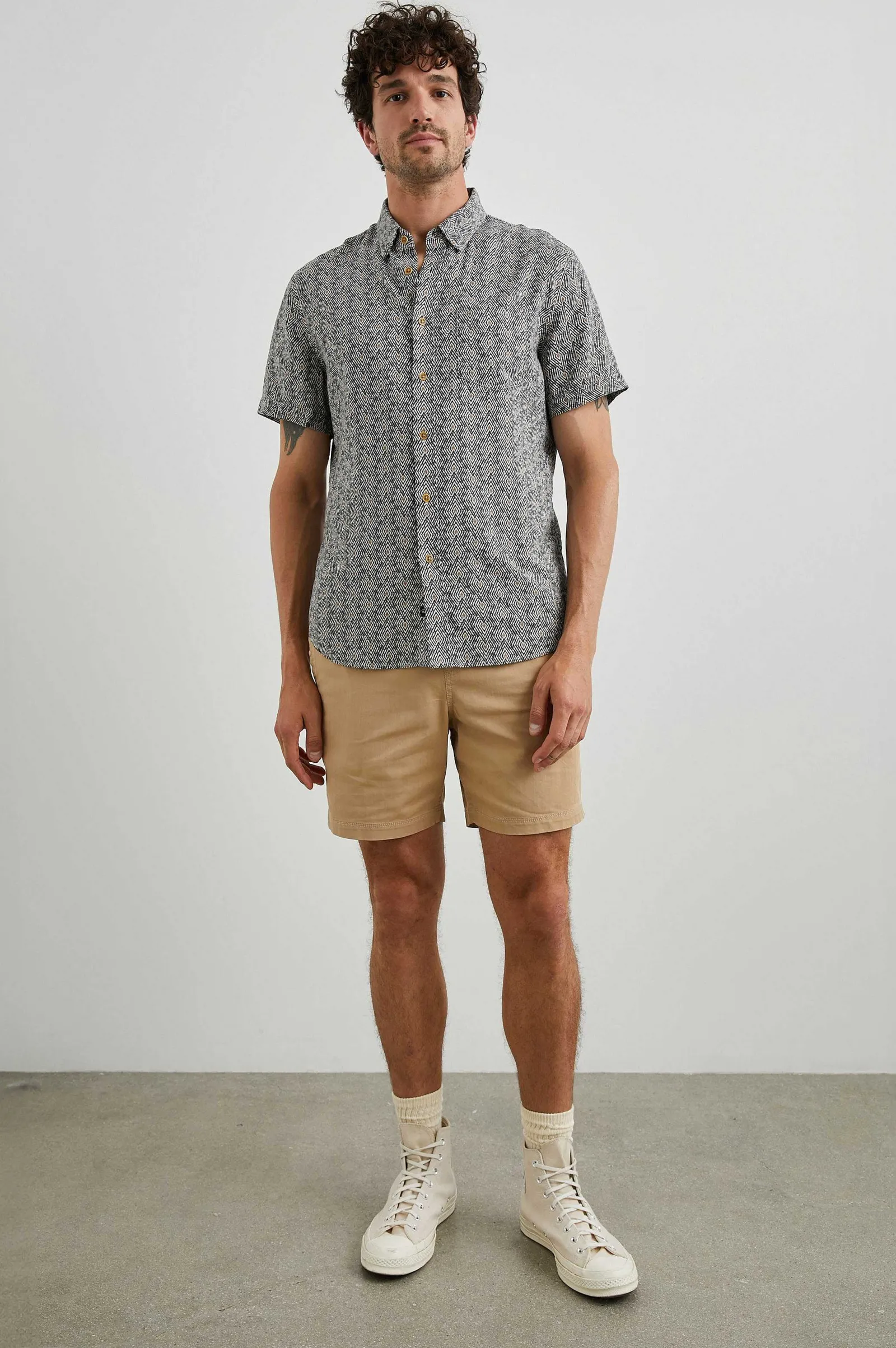 Heren Rails Carson Overhemd - Stammen Batik Hemel