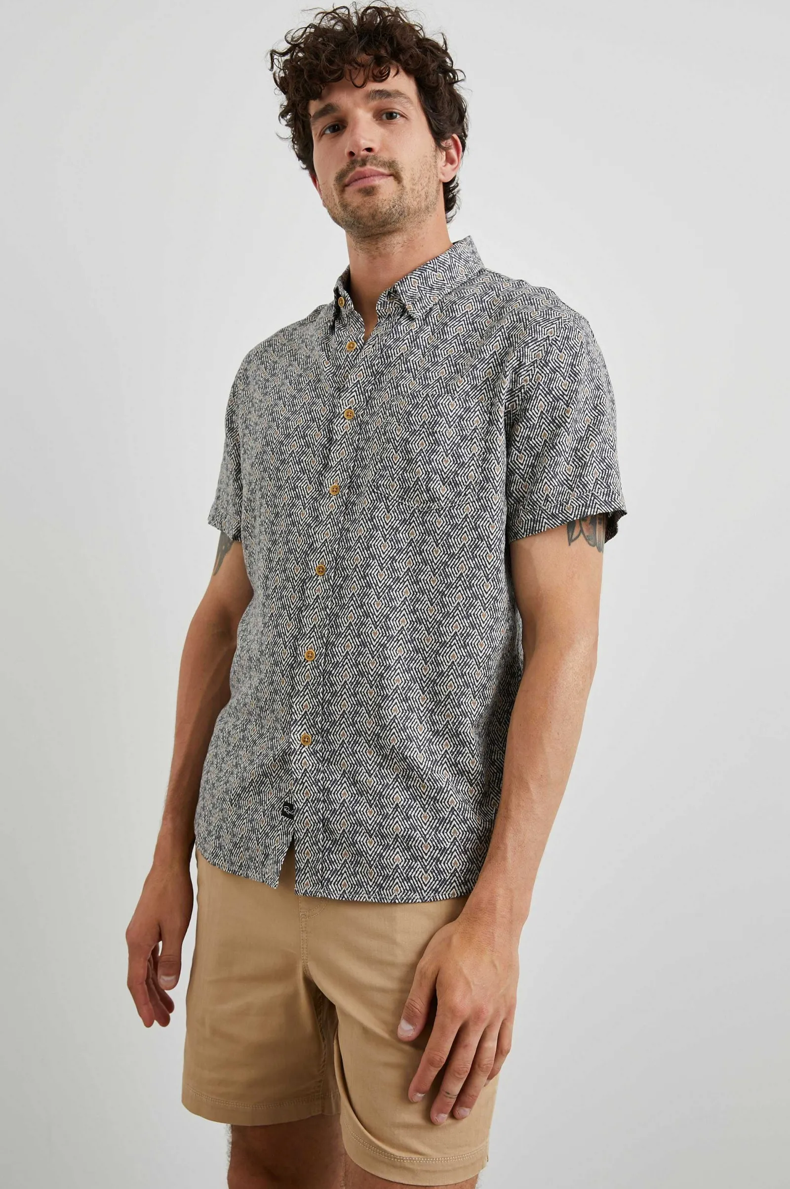 Heren Rails Carson Overhemd - Stammen Batik Hemel