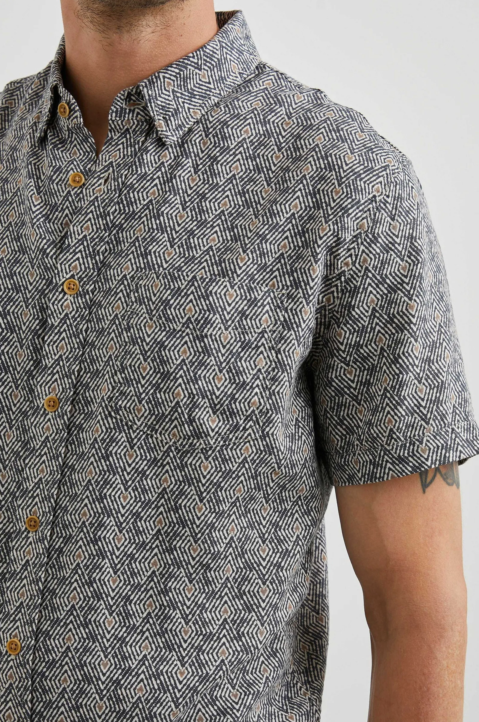 Heren Rails Carson Overhemd - Stammen Batik Hemel