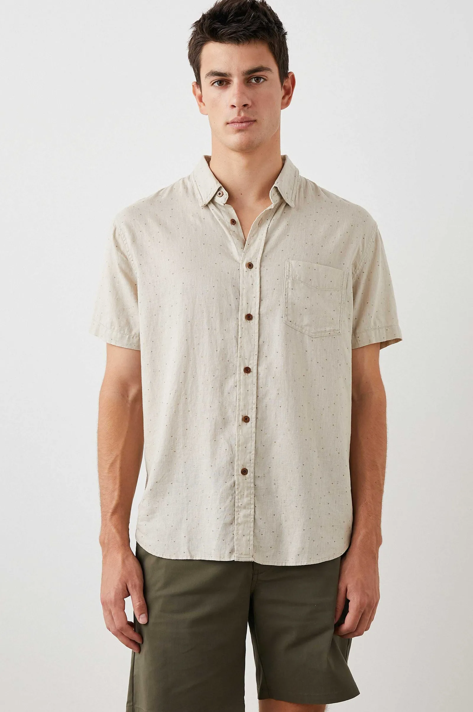 Heren Rails Carson Shirt - Driehoek Geo Retro Papier