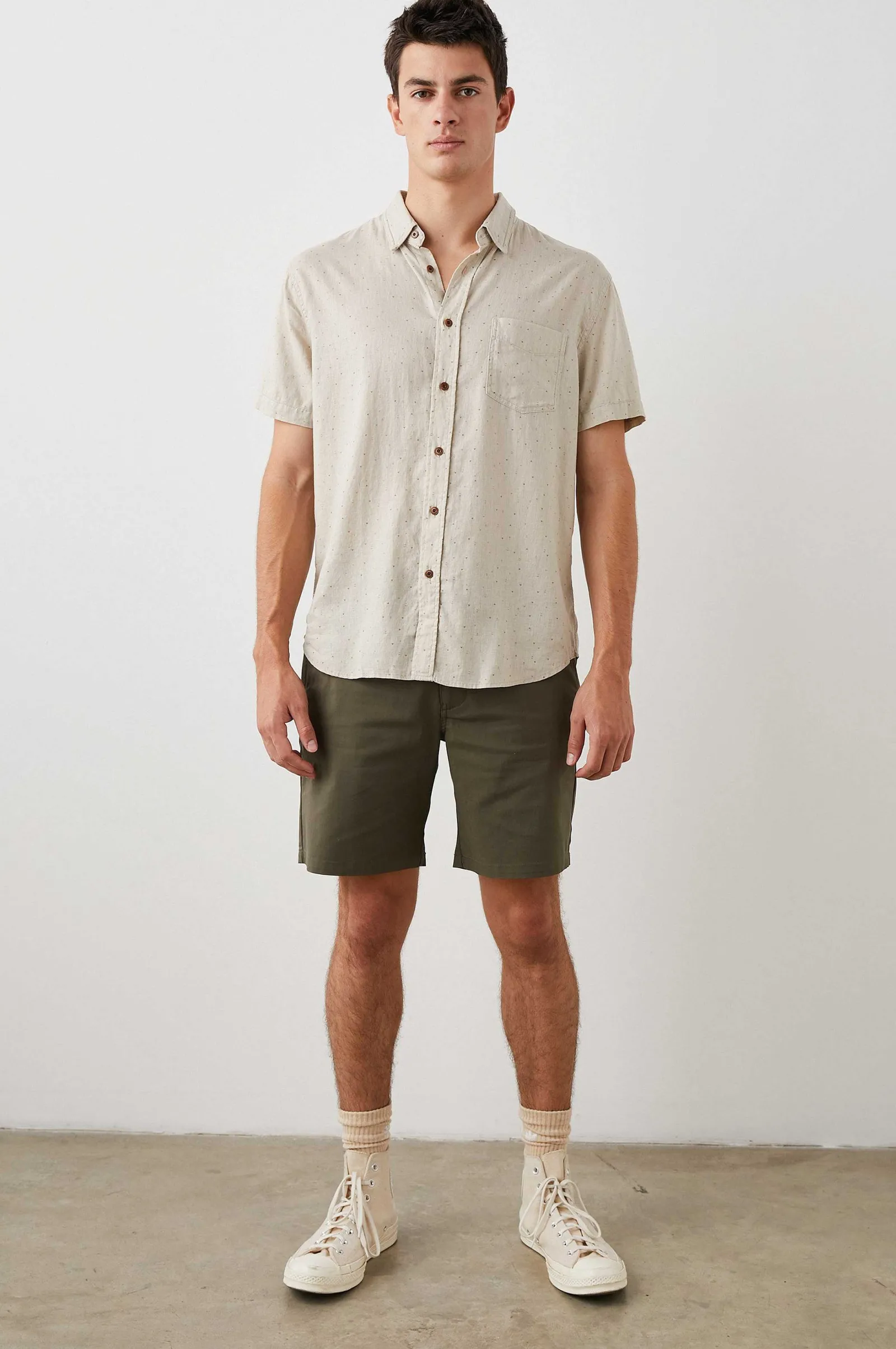 Heren Rails Carson Shirt - Driehoek Geo Retro Papier