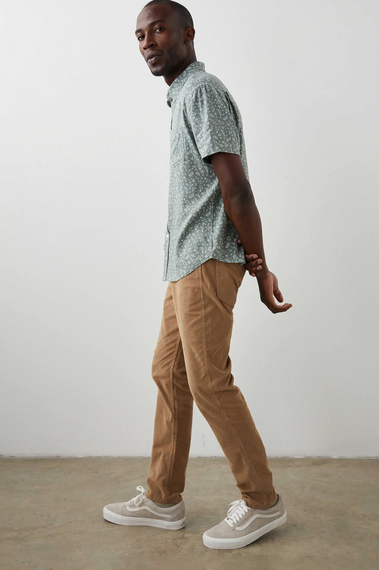 Heren Rails Carson Shirt - Eikelvoeder Munt