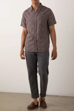 Heren Rails Carson Shirt - Lentebloesem Schaduw Rood