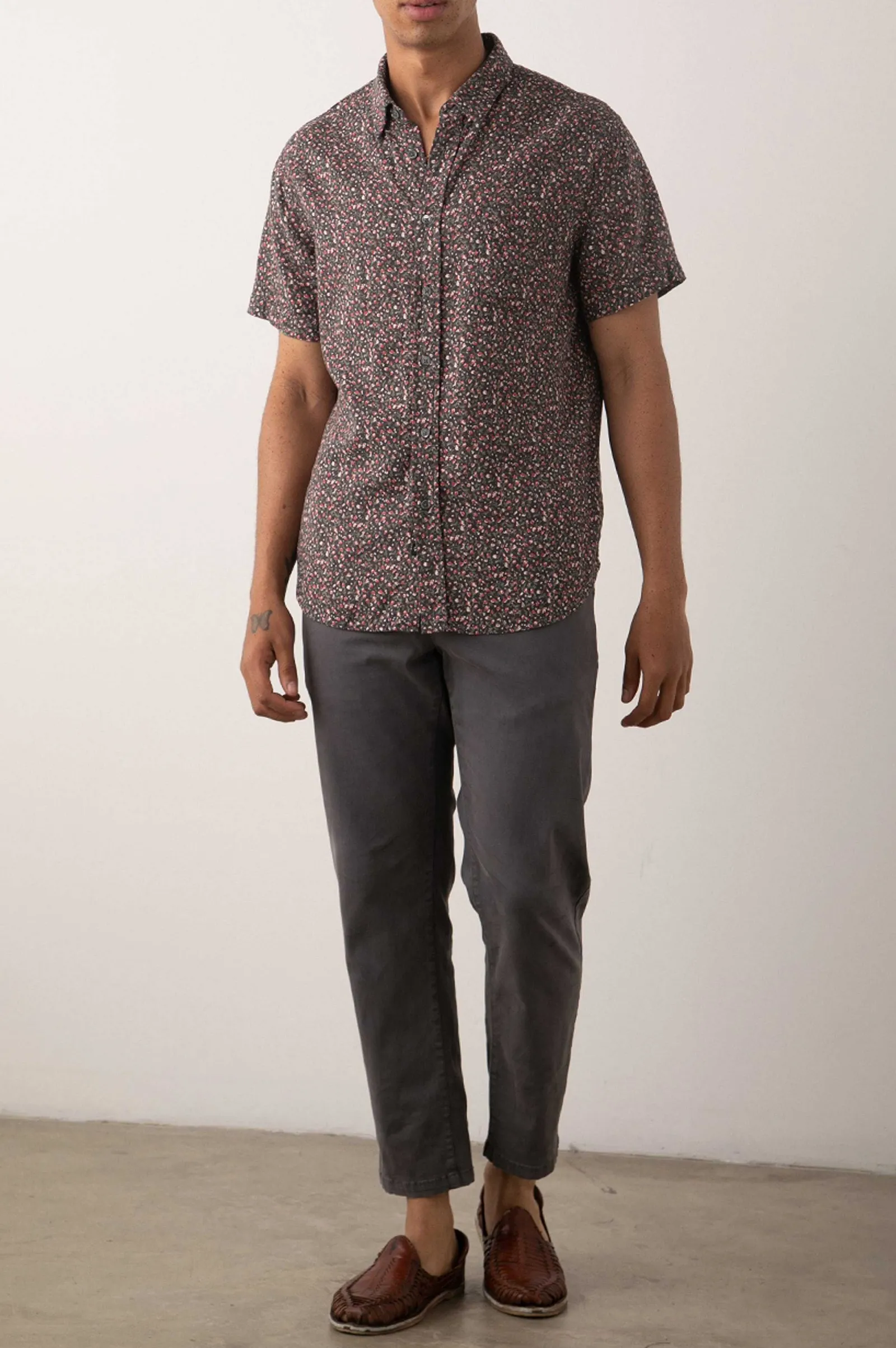 Heren Rails Carson Shirt - Lentebloesem Schaduw Rood