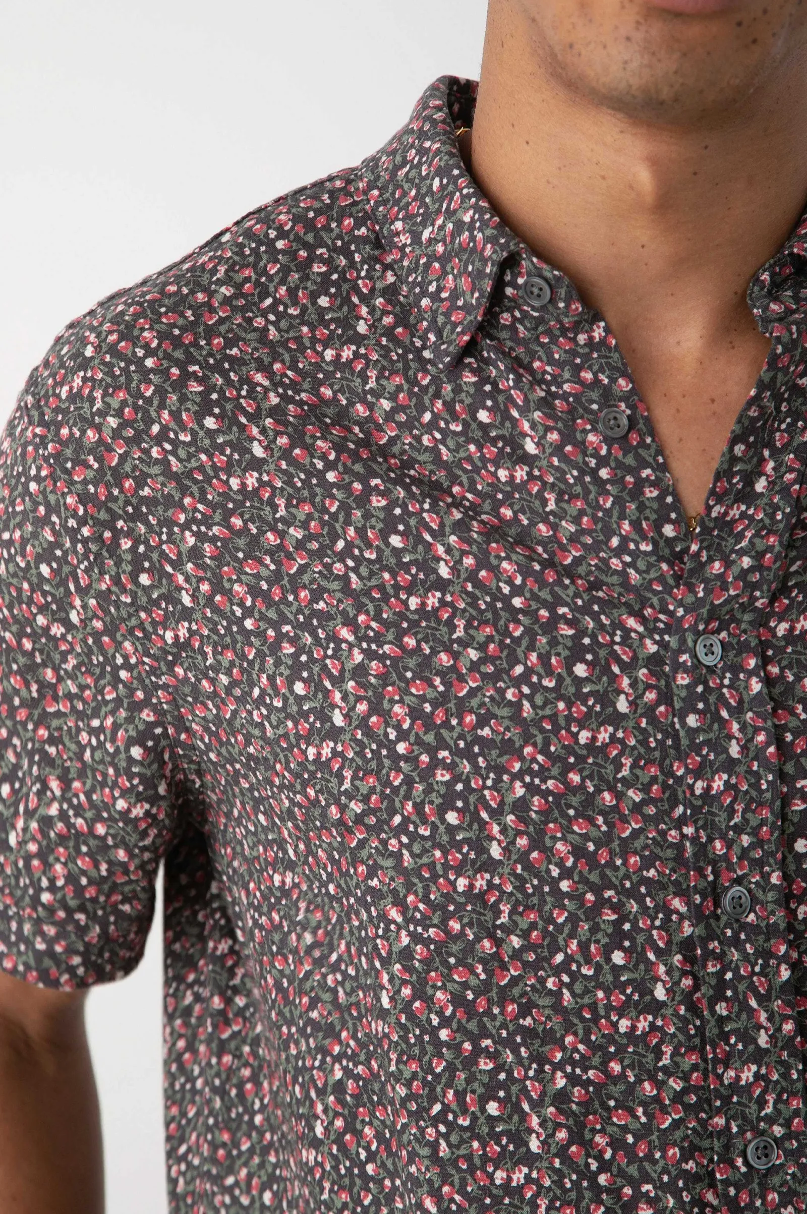 Heren Rails Carson Shirt - Lentebloesem Schaduw Rood