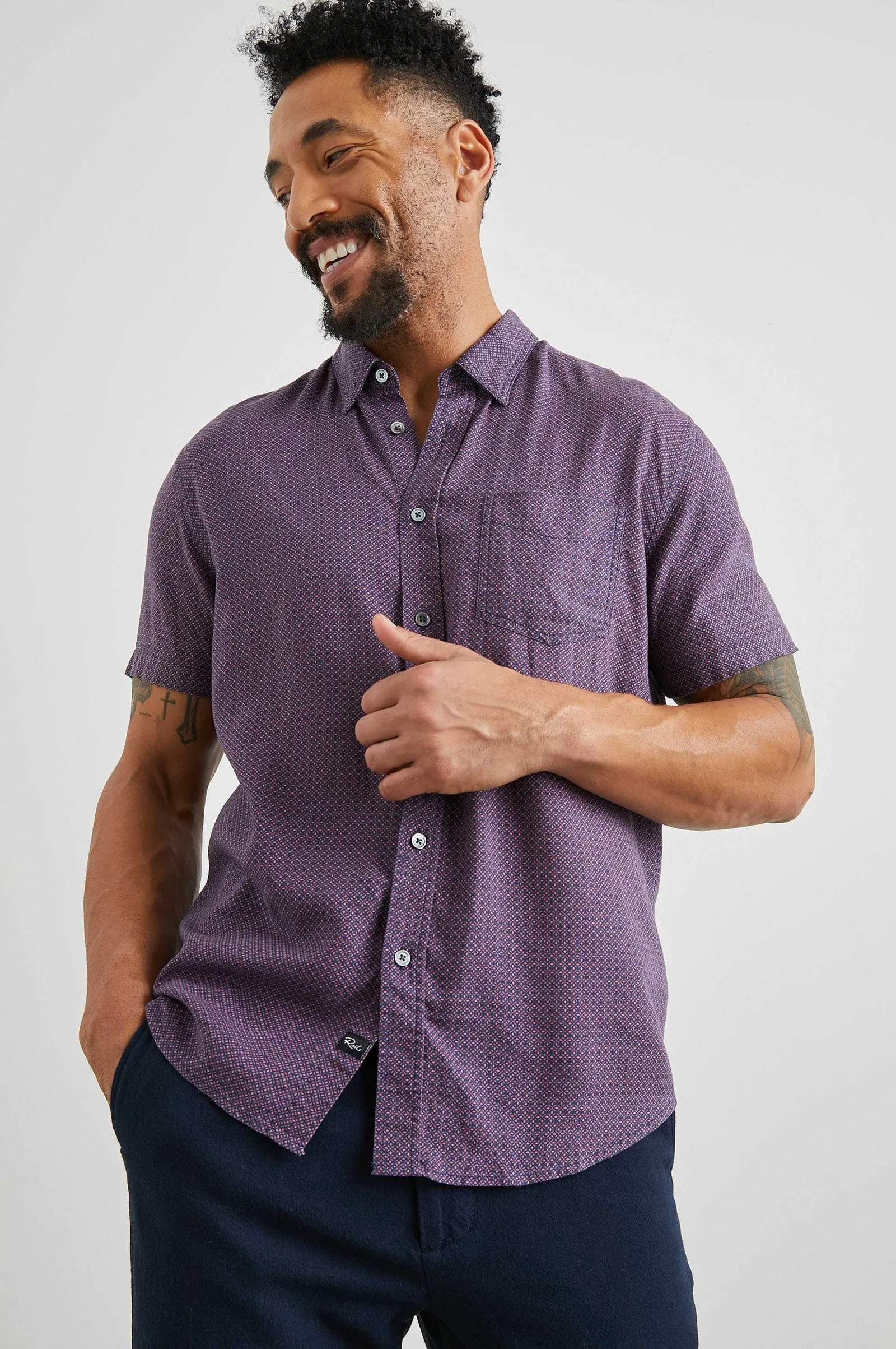 Heren Rails Carson Shirt - Marokkaanse Tegel Nam Toe