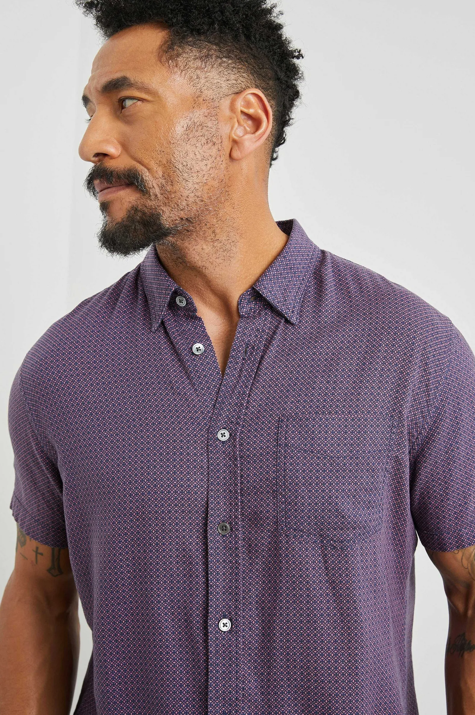 Heren Rails Carson Shirt - Marokkaanse Tegel Nam Toe