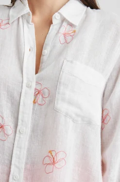 Vrouwen Rails Charli Overhemd - Hibiscus Borduursel