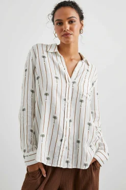 Vrouwen Rails Charli Shirt - Gestreepte Palmen