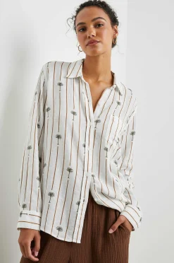 Vrouwen Rails Charli Shirt - Gestreepte Palmen
