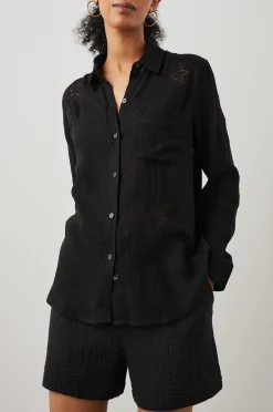 Vrouwen Rails Charli Shirt - Zwart Oogje Sterren