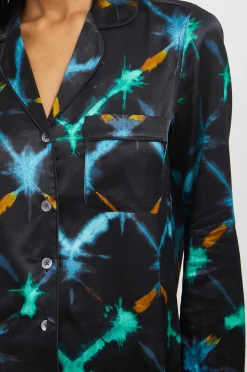 Vrouwen Rails Clarise Pyjamaset - Zwart Neon Ikat
