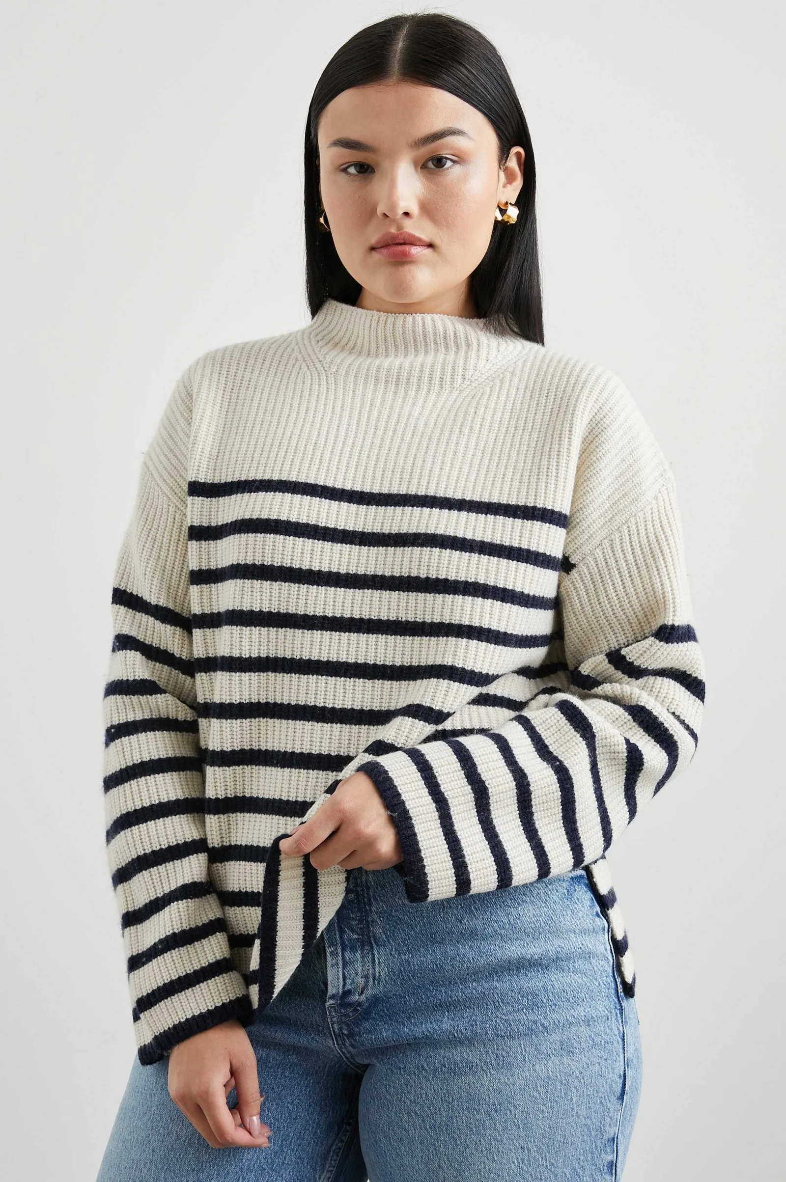 Vrouwen Rails Claudia Trui - Creme Marine Stripe