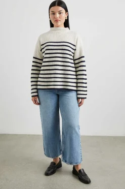 Vrouwen Rails Claudia Trui - Creme Marine Stripe
