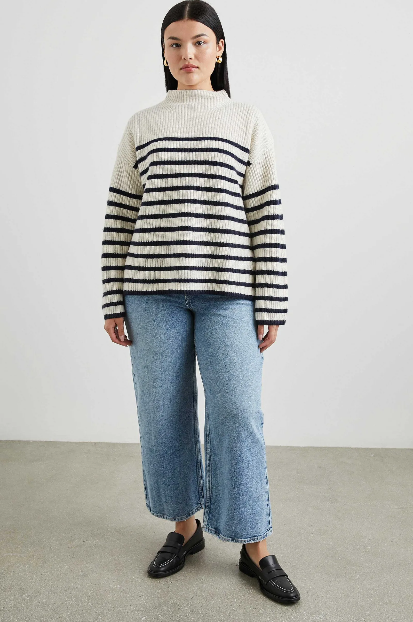 Vrouwen Rails Claudia Trui - Creme Marine Stripe