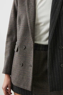Vrouwen Rails Cody Blazer - Krijtstreep Geruite Mix