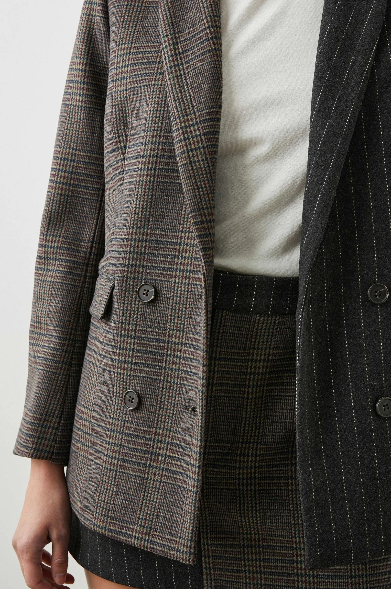 Vrouwen Rails Cody Blazer - Krijtstreep Geruite Mix