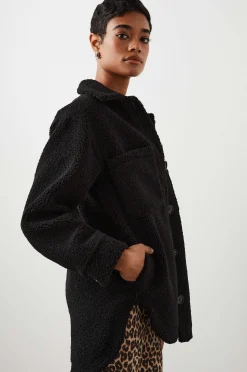 Vrouwen Rails Connie Shirtjas - Zwart Teddy
