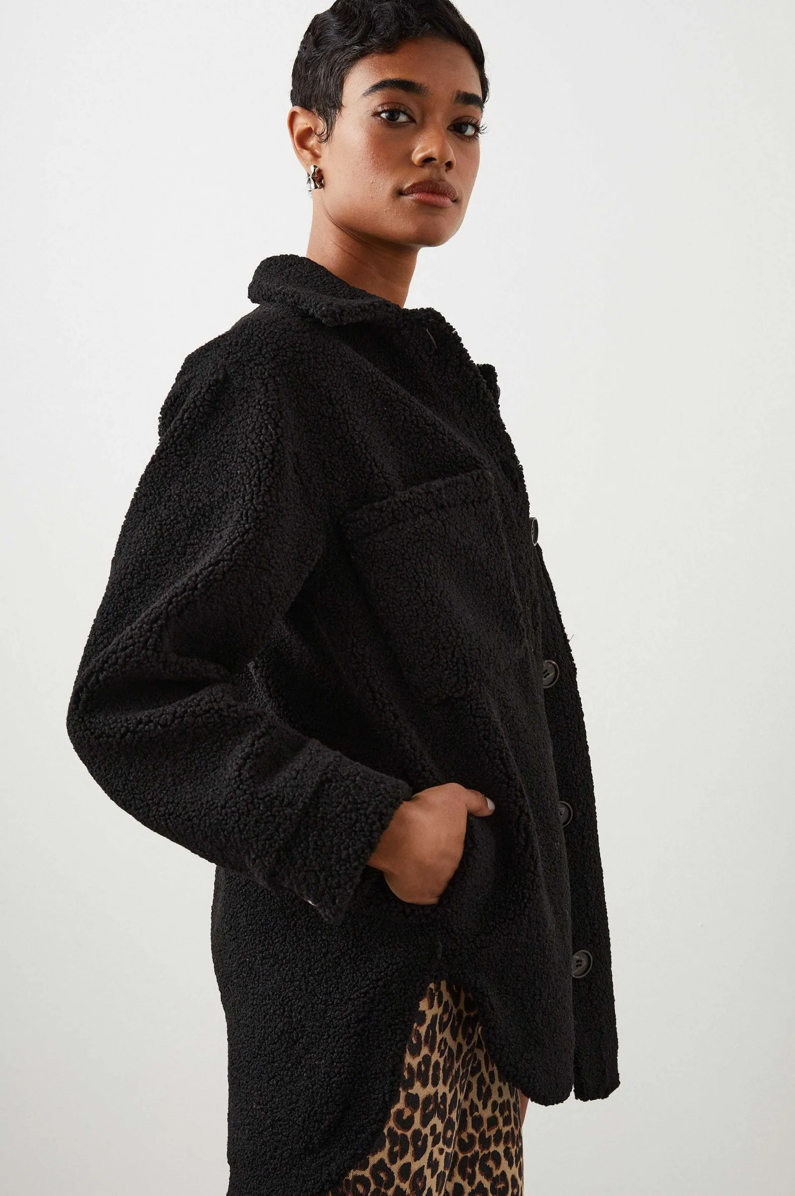 Vrouwen Rails Connie Shirtjas - Zwart Teddy