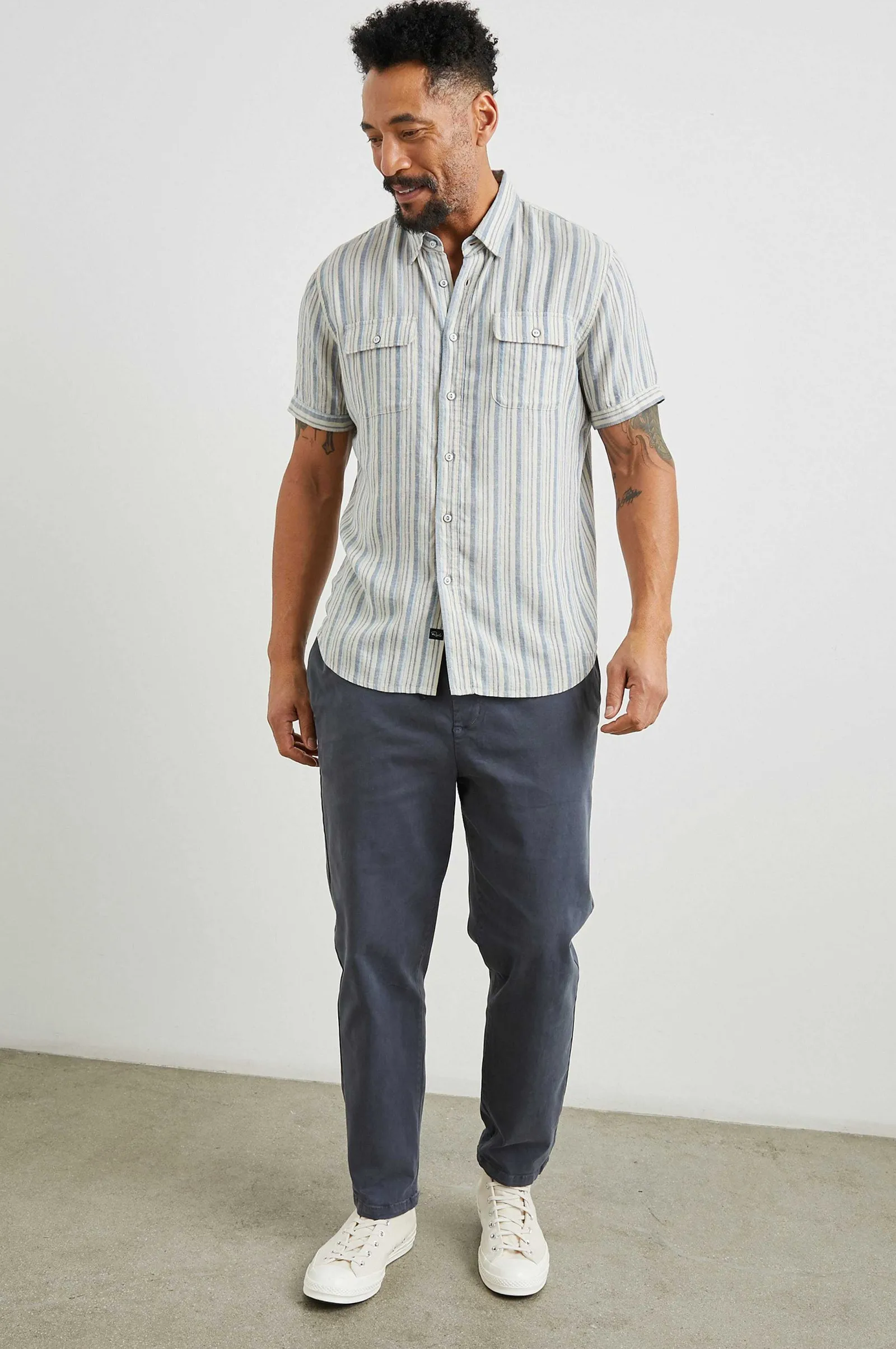 Heren Rails Donnie Shirt - Blauwe Cap-Reeks