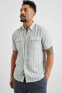 Heren Rails Donnie Shirt - Blauwe Cap-Reeks