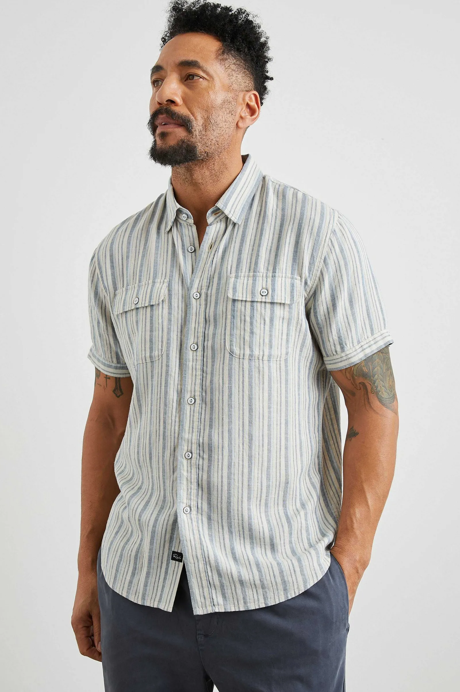 Heren Rails Donnie Shirt - Blauwe Cap-Reeks