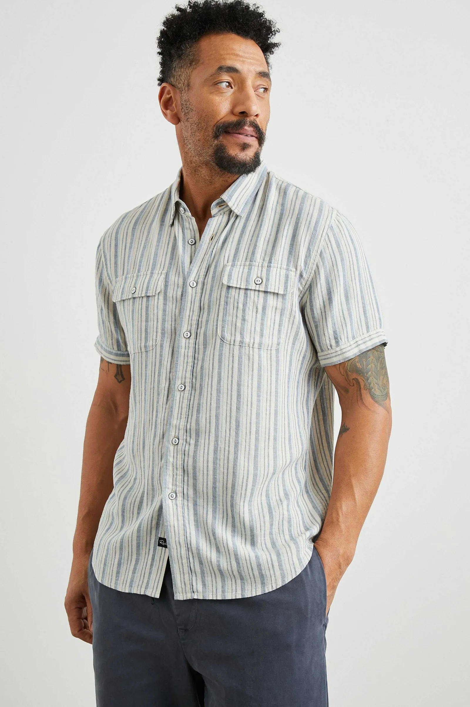 Heren Rails Donnie Shirt - Blauwe Cap-Reeks