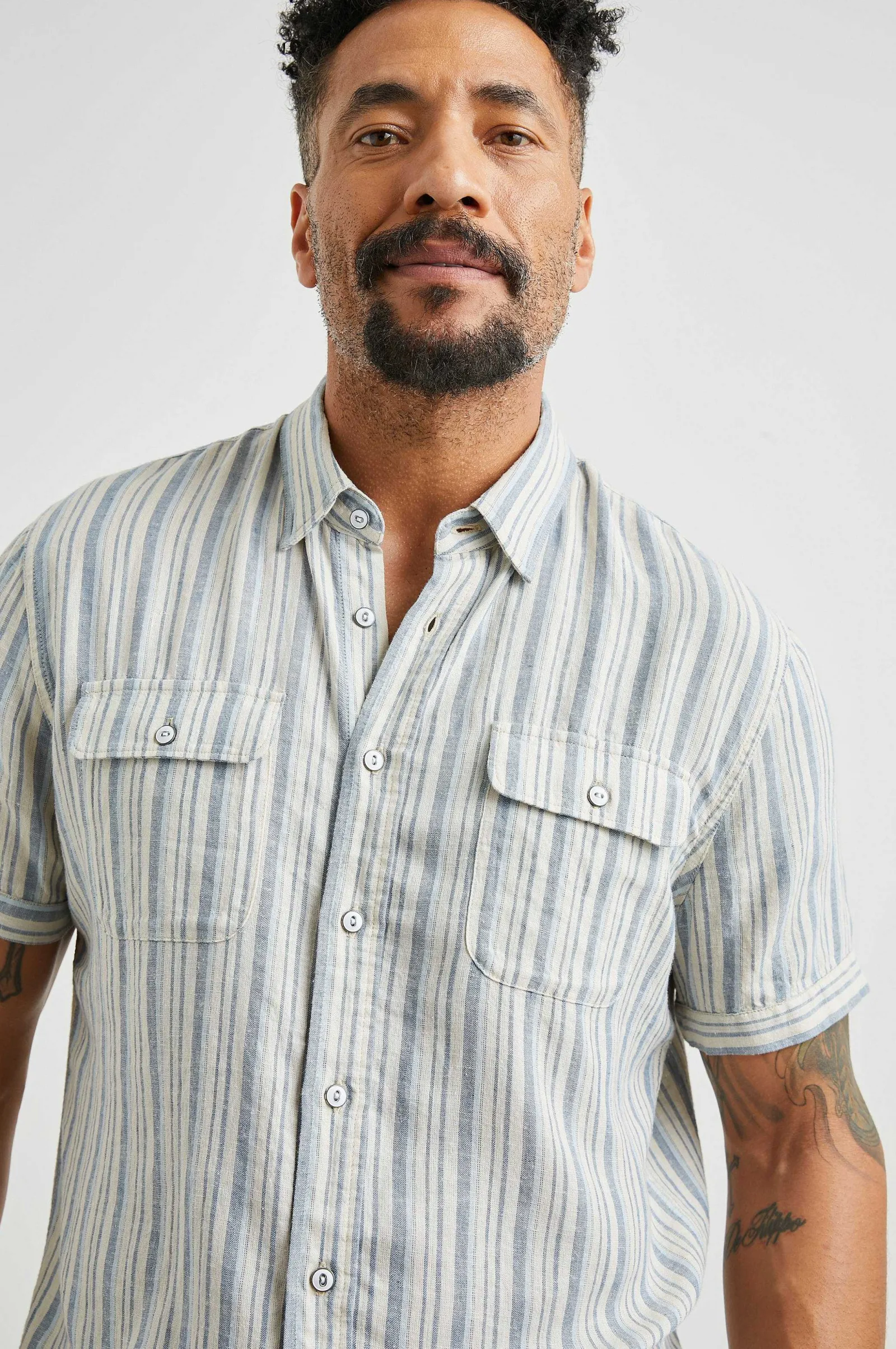 Heren Rails Donnie Shirt - Blauwe Cap-Reeks