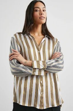 Vrouwen Rails Dorian Overhemd - Bronzen Mix Streep