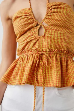 Vrouwen Rails Dulce Top - Kersen Lime Gingham