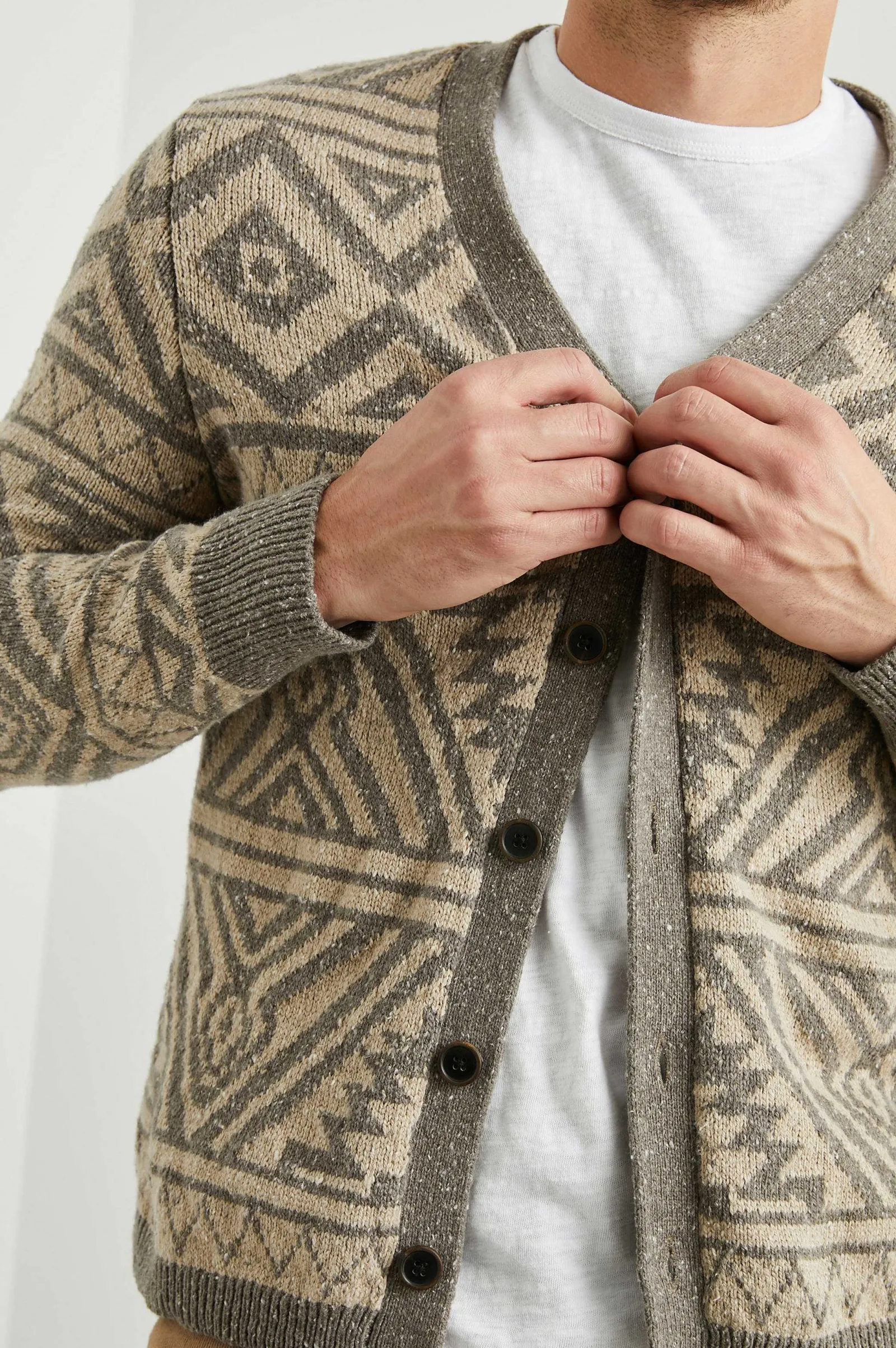 Heren Rails Duran Vest - Khaki Gebladerde Nep