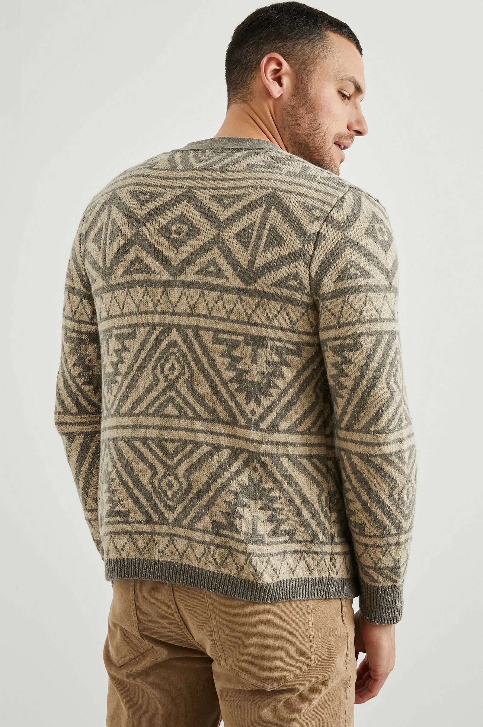 Heren Rails Duran Vest - Khaki Gebladerde Nep