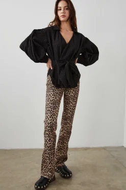 Vrouwen Rails Eileen Top - Zwarte Seersucker