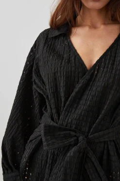 Vrouwen Rails Eileen Top - Zwarte Seersucker