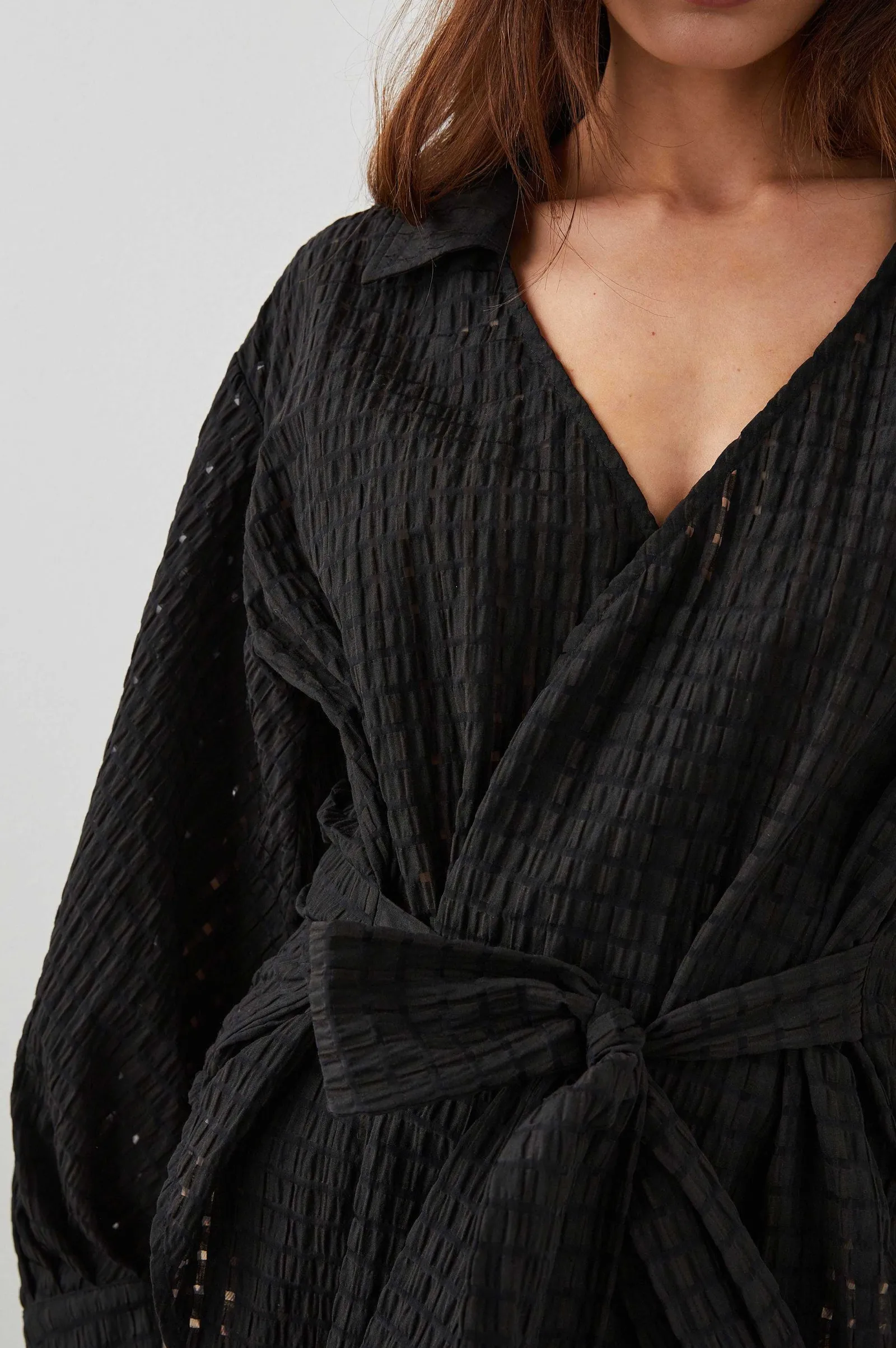 Vrouwen Rails Eileen Top - Zwarte Seersucker