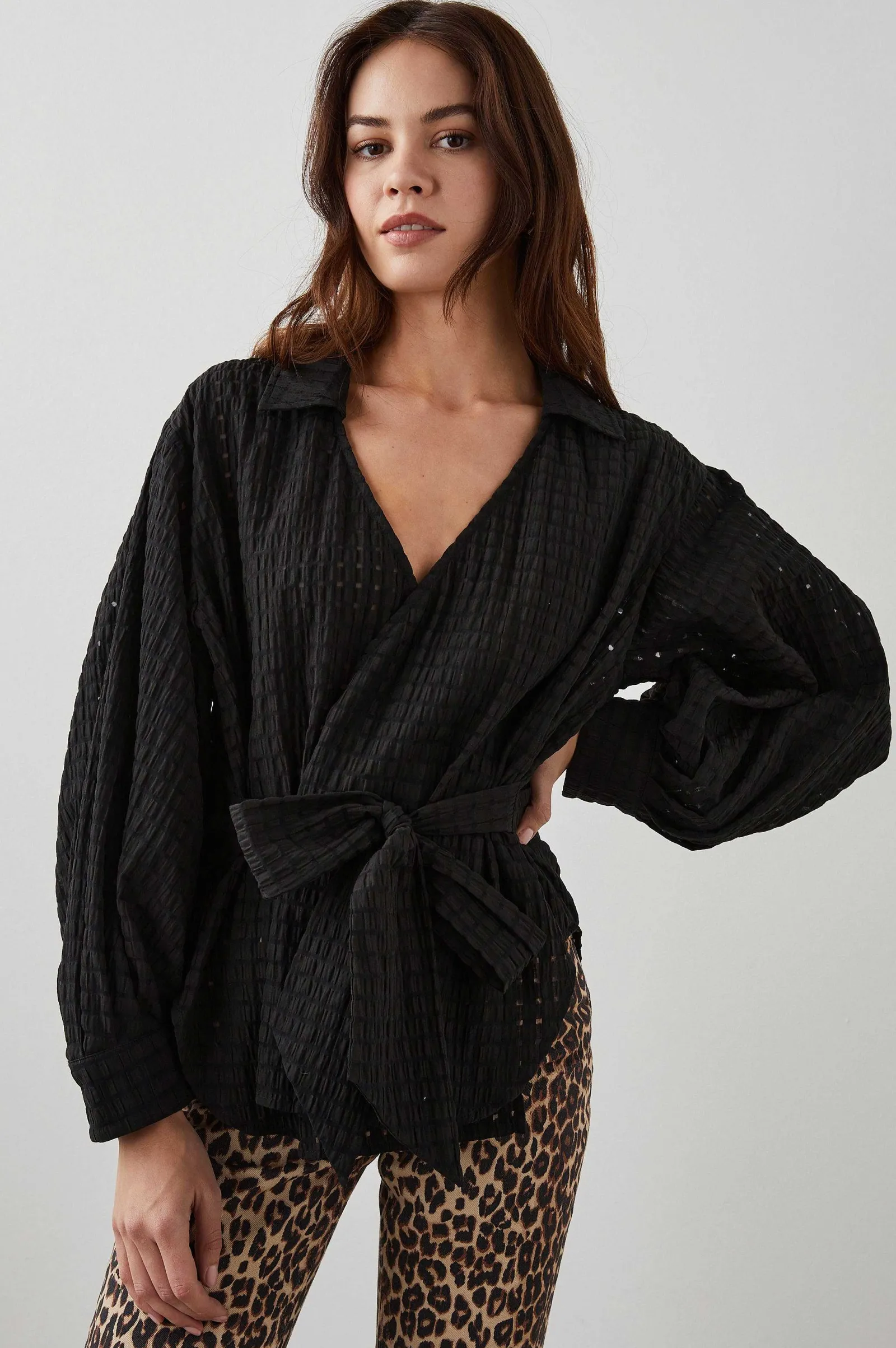 Vrouwen Rails Eileen Top - Zwarte Seersucker