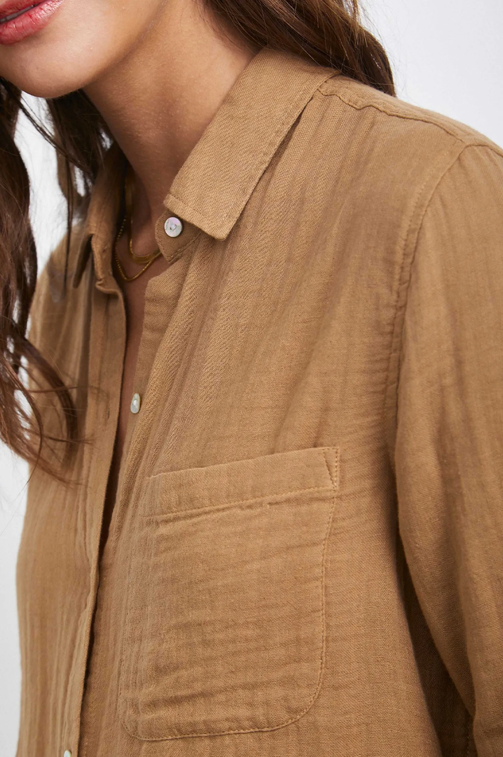 Vrouwen Rails Ellis Shirt - Geroosterde Kokosnoot
