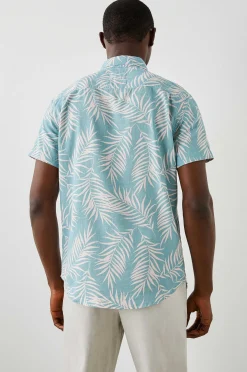 Heren Rails Fairfax Overhemd - Palm Schaduw Aqua