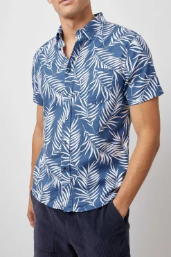 Heren Rails Fairfax Overhemd - Palm Shadow Marine