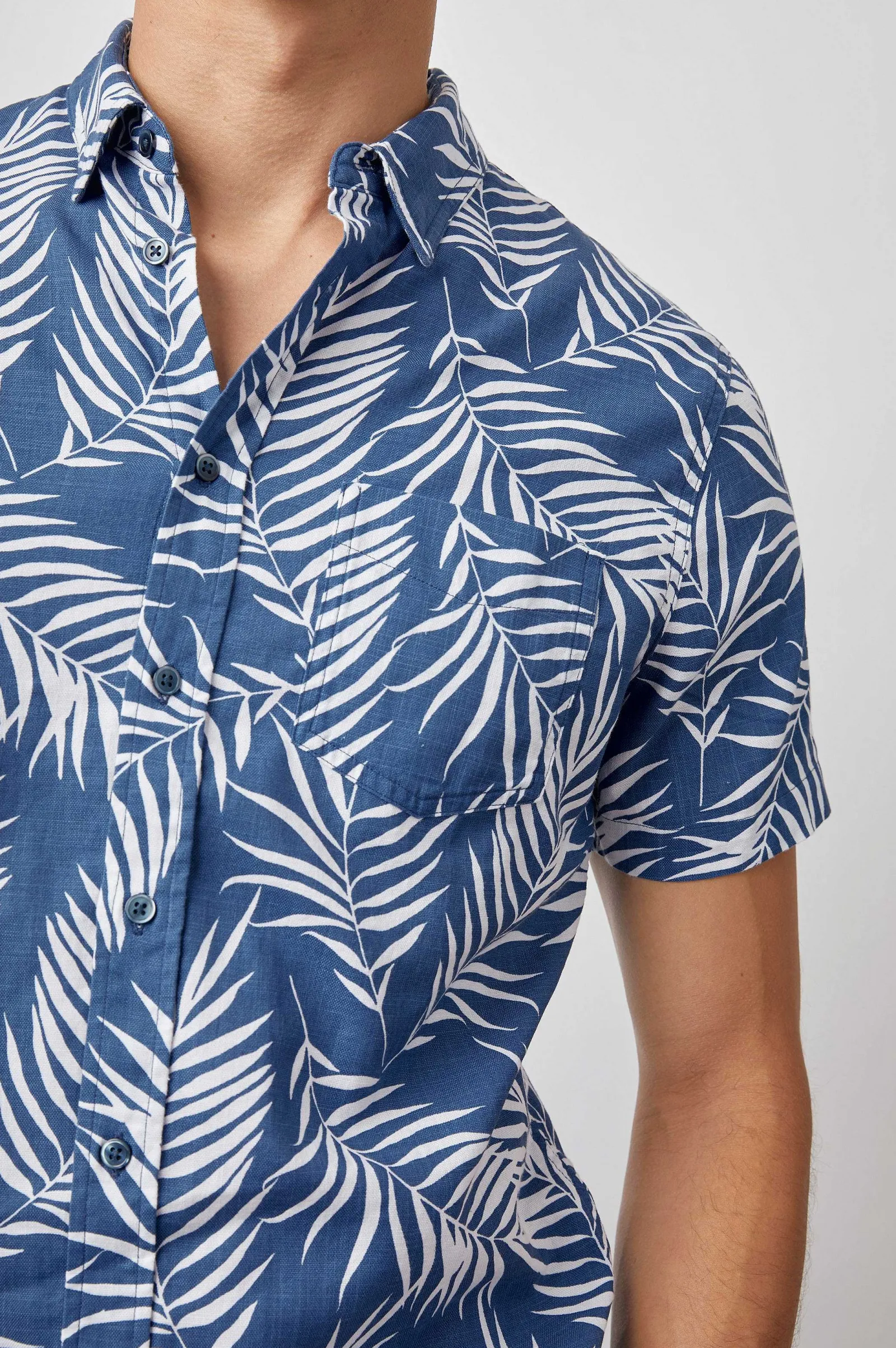 Heren Rails Fairfax Overhemd - Palm Shadow Marine