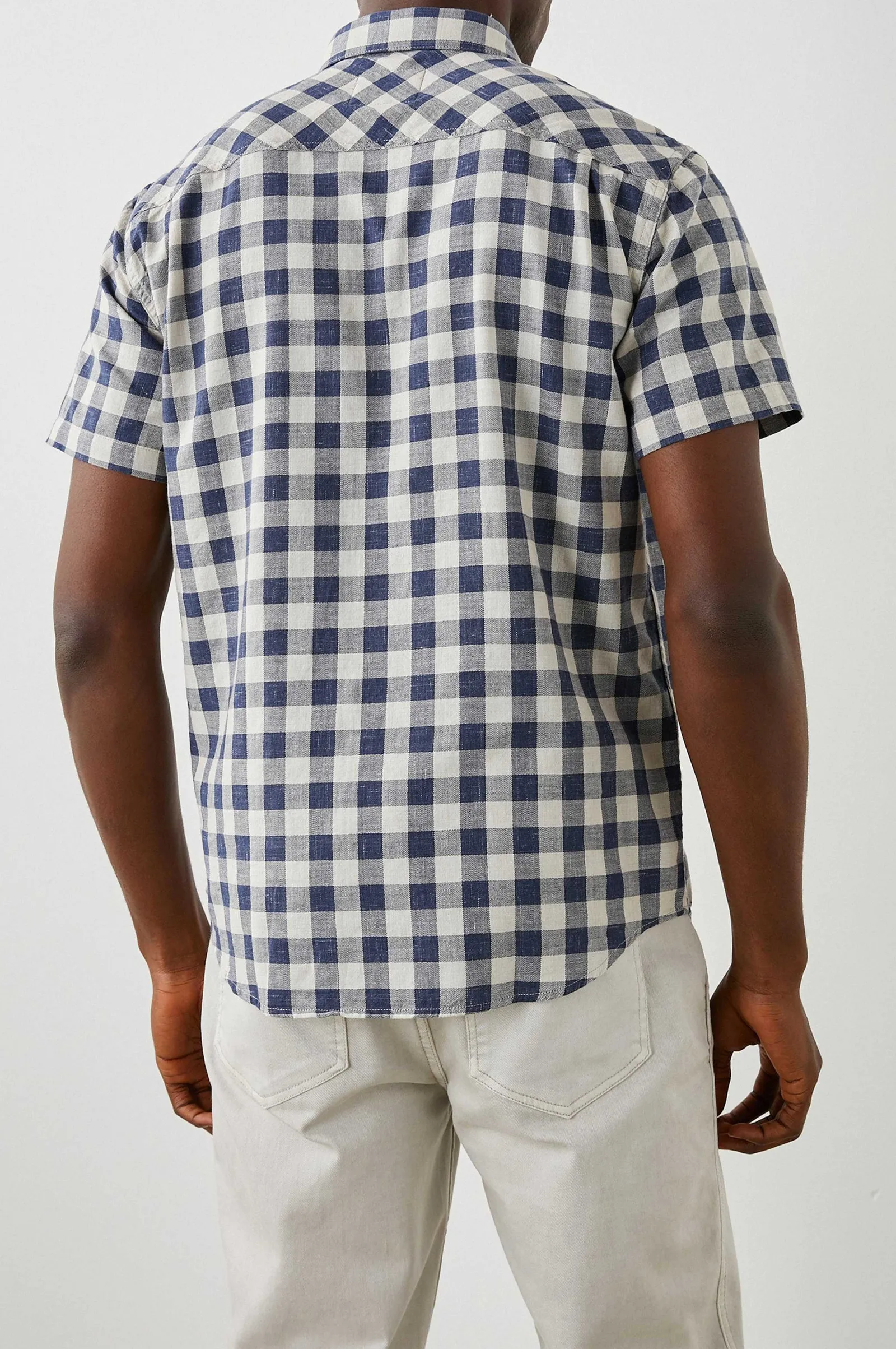 Heren Rails Fairfax Overhemd - Viking Blauw Grijs Melange