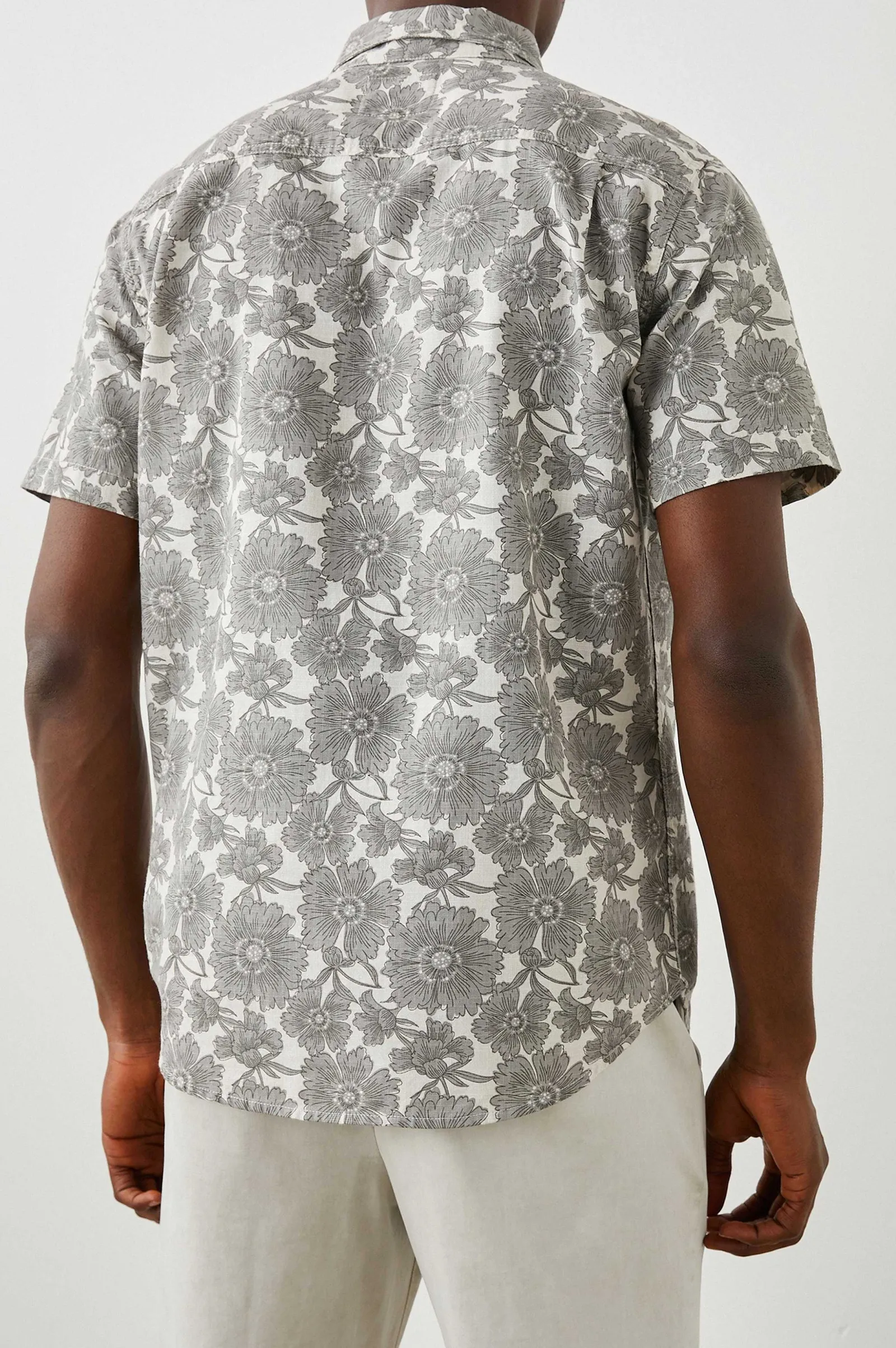 Heren Rails Fairfax Shirt - Gespilderd Bloemblaadje Monochroom